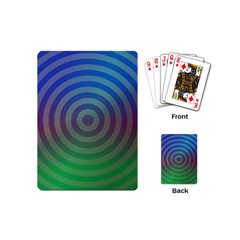 Blue Green Abstract Background Playing Cards (mini)