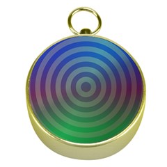 Blue Green Abstract Background Gold Compasses