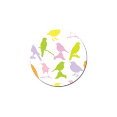 Birds Colourful Background Golf Ball Marker