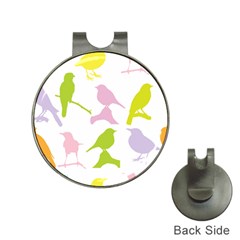 Birds Colourful Background Hat Clips With Golf Markers