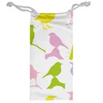 Birds Colourful Background Jewelry Bag Back