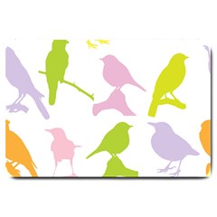 Birds Colourful Background Large Doormat 