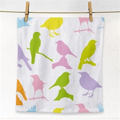 Birds Colourful Background Face Towel