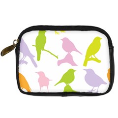 Birds Colourful Background Digital Camera Leather Case