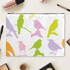 Birds Colourful Background Cosmetic Bag (xl)