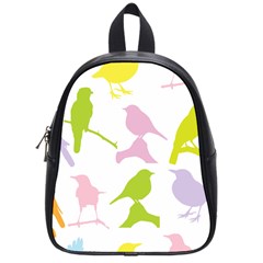 Birds Colourful Background School Bag (small)