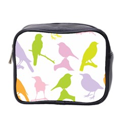 Birds Colourful Background Mini Toiletries Bag (two Sides)