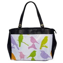 Birds Colourful Background Oversize Office Handbag