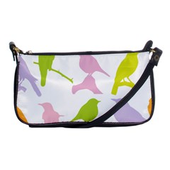 Birds Colourful Background Shoulder Clutch Bag