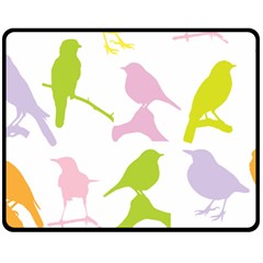 Birds Colourful Background Fleece Blanket (medium) 