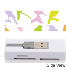 Birds Colourful Background Memory Card Reader (stick)