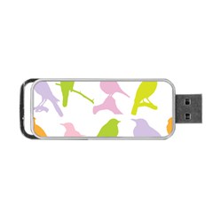 Birds Colourful Background Portable Usb Flash (one Side)