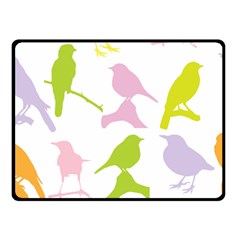 Birds Colourful Background Double Sided Fleece Blanket (small)  by HermanTelo