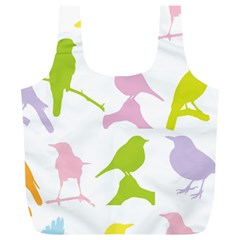 Birds Colourful Background Full Print Recycle Bag (xl)