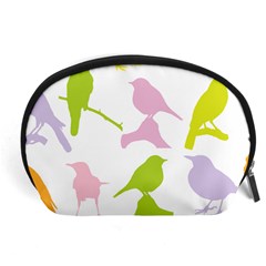 Birds Colourful Background Accessory Pouch (large)