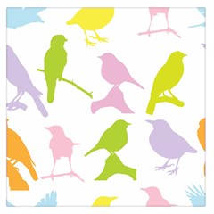 Birds Colourful Background Large Satin Scarf (square)