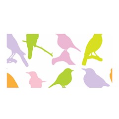 Birds Colourful Background Satin Wrap