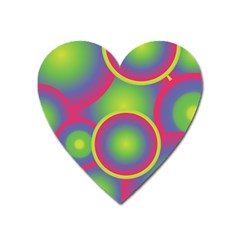 Background Colourful Circles Heart Magnet by HermanTelo