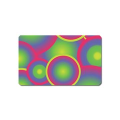 Background Colourful Circles Magnet (name Card) by HermanTelo