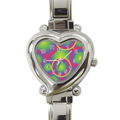 Background Colourful Circles Heart Italian Charm Watch