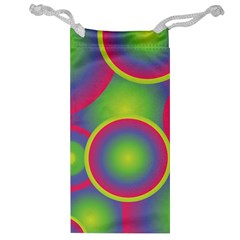 Background Colourful Circles Jewelry Bag by HermanTelo