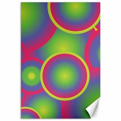 Background Colourful Circles Canvas 12  X 18  by HermanTelo