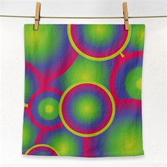 Background Colourful Circles Face Towel