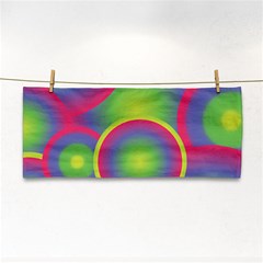 Background Colourful Circles Hand Towel by HermanTelo