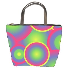 Background Colourful Circles Bucket Bag