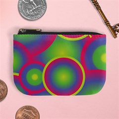 Background Colourful Circles Mini Coin Purse