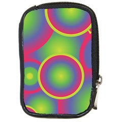 Background Colourful Circles Compact Camera Leather Case