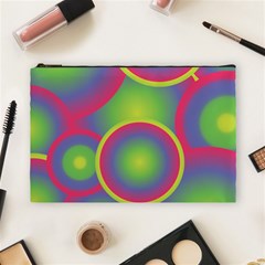 Background Colourful Circles Cosmetic Bag (large)