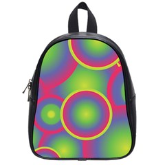 Background Colourful Circles School Bag (small)