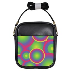 Background Colourful Circles Girls Sling Bag