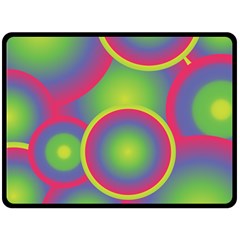 Background Colourful Circles Fleece Blanket (large)  by HermanTelo