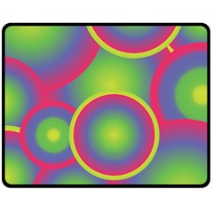 Background Colourful Circles Fleece Blanket (medium) 