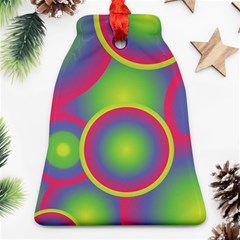 Background Colourful Circles Bell Ornament (two Sides)