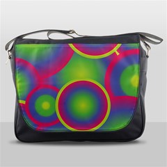 Background Colourful Circles Messenger Bag by HermanTelo