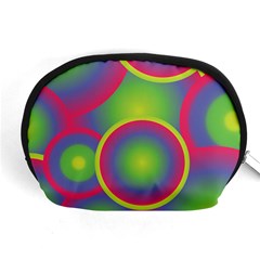 Background Colourful Circles Accessory Pouch (medium) by HermanTelo