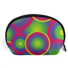 Background Colourful Circles Accessory Pouch (large) by HermanTelo