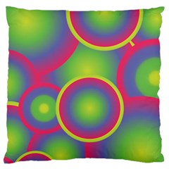 Background Colourful Circles Standard Flano Cushion Case (one Side)