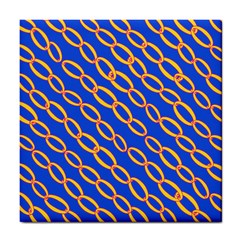 Blue Abstract Links Background Tile Coasters by HermanTelo