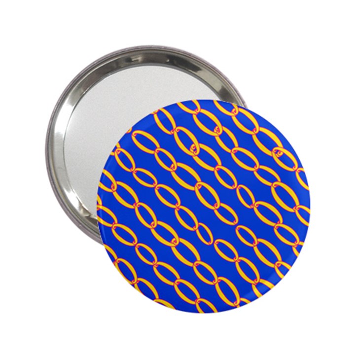 Blue Abstract Links Background 2.25  Handbag Mirrors