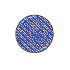 Blue Abstract Links Background Hat Clip Ball Marker (4 Pack) by HermanTelo