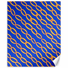 Blue Abstract Links Background Canvas 11  X 14 