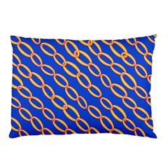 Blue Abstract Links Background Pillow Case