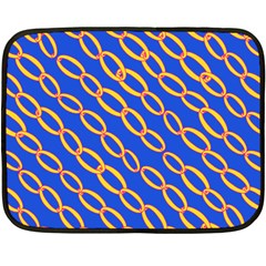 Blue Abstract Links Background Double Sided Fleece Blanket (mini) 