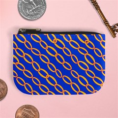 Blue Abstract Links Background Mini Coin Purse