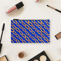 Blue Abstract Links Background Cosmetic Bag (small)