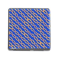 Blue Abstract Links Background Memory Card Reader (square 5 Slot)